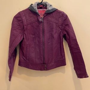 Girls Faux Leather Jacket